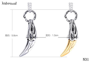 <span class=keywords><strong>Collana</strong></span> in acciaio inossidabile <span class=keywords><strong>con</strong></span> ciondolo Vintage in <span class=keywords><strong>argento</strong></span> antico retrò all'ingrosso <span class=keywords><strong>con</strong></span> <span class=keywords><strong>corno</strong></span> di bufalo africano - Product Image 6