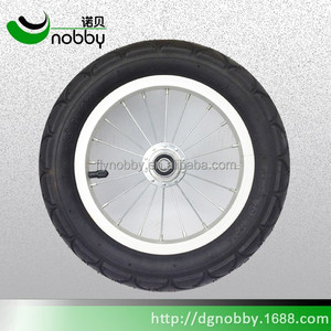 Roues pneumatiques en caoutchouc de 12 pouces <span class=keywords><strong>roue</strong></span> de jante en aluminium pour enfants vélo d'équilibre - Product Image 4