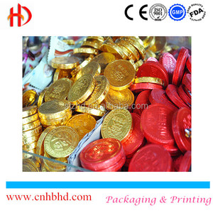 컬러 골드 알루미늄 호일 8011 동전 달걀 모양 초콜릿 포장 - Product Image 6