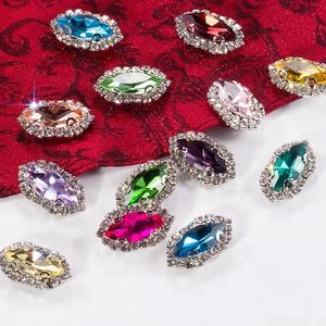 Hebilla de acero inoxidable para decoración, Base trasera plana, con motivo de garra de cristal en forma de ojo, diamantes de imitación para la fabricación de prendas de vestir - Product Image 6