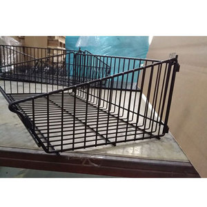 رفوف وحدات الأسلاك للبيع بالتجزئة في السوبر ماركت مع سلة سلكية قابلة للطي في الطبقات - Product Image 3