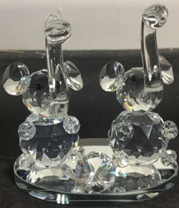 Figuras de cristal cristalinos encantadores elefantes pareja con cristal de diamante arte <span class=keywords><strong>y</strong></span> artesanía - Product Image 3