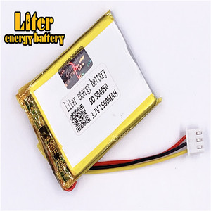 Socket 2.5-3 P lithium polymer battery 504050 3.7 V 1500 mah li-polymère battery lipo battery with wire lead - Product Image 3