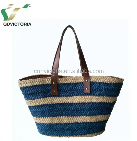 Qingdao Victoria Women's Corn Husk Straw Beach Hand Bag Wholesale