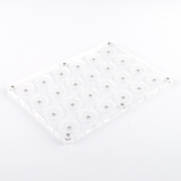 Palette de maquillage transparente personnalisée en acrylique pour fards à paupières, présentoir pour fards à paupières