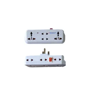 Adaptador de viaje Universal con fusible en el interior, enchufe inteligente 7 en 1, con control del interruptor 308-605, certificado CE - Product Image 1