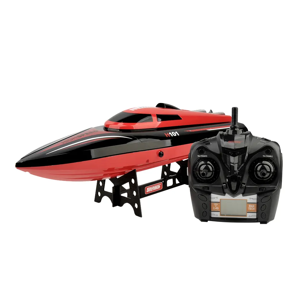 Sıcak satış Skytech H101 RC tekne yarış teknesi 2.4G yüksek hızlı 180 derece çevirme elektrikli RC oyuncaklar göller için ve açık macera tekne