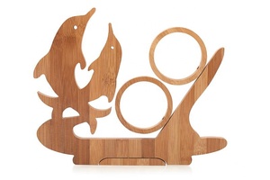 Bamboo Ice Buckets and Beverage Tubs Elegant Desktop <strong>Wine</strong> <strong>Holders</strong> - Product Image 5