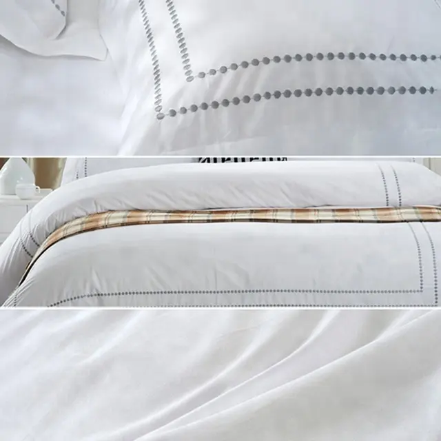 Yüksek kalite toptan 4 yıldızlı otel yatak takımı kumaşı polyester pamuk 230TC yatak çarşafı kumaş
