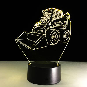 Home Decor USB Partij Sfeer Luminarias Nachtlampje Visuele Nachtkastje Slapen Lichtpunt LED 3D Bulldozer Vorm Tafellamp - Product Image 1
