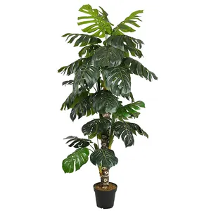 1.6 米 Monstera deliiosa 人造角植物现实的房子植物