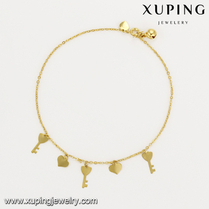 75029 xuping 24k altın halhal kadın kuyumcu sayacı tasarım görüntüleri, altın halhal tasarımlar, yeni tasarım halhal - Product Image 4