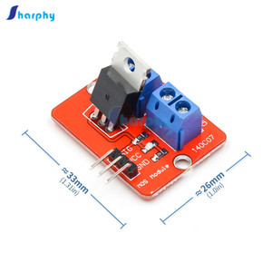 Módulo de controlador IRF520 MOS Botón MOSFET superior de 0-24V para componentes electrónicos MCU ARM Raspberry <span class=keywords><strong>Pi</strong></span> PWM - Product Image 3