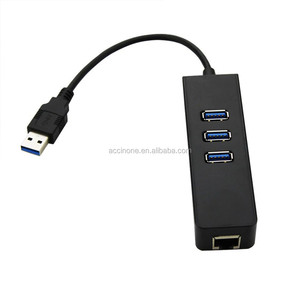 High Speed <strong>3</strong> Ports USB <strong>3</strong>.0 Hub 10/100/1000 Mbps to RJ45 Gigabit Ethernet LAN Wired <strong>Network</strong> Adapter Converter <strong>for</strong> Windows Mac - Product Image 2