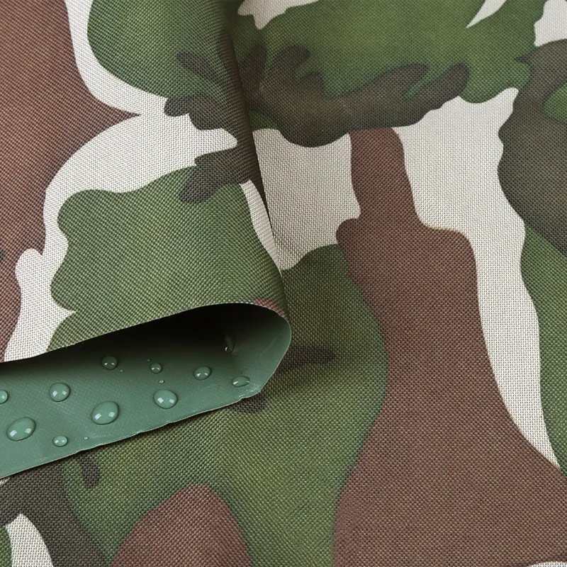 Tela de tienda militar Oxford 600D, Camuflaje impermeable recubierto de PVC, venta al por mayor