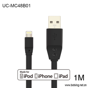 3 pied Plat <span class=keywords><strong>cordon</strong></span> usb IMF câble de recharge pour <span class=keywords><strong>iphone</strong></span> <span class=keywords><strong>8</strong></span>/<span class=keywords><strong>8</strong></span> <span class=keywords><strong>plus</strong></span> mfi usb câble - Product Image 3