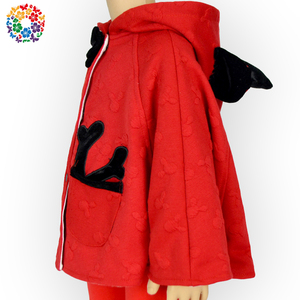 Carino Colore Rosso Neonate Caldo Del Cappotto Del Capo <span class=keywords><strong>Mantello</strong></span> Invernale <span class=keywords><strong>Bambina</strong></span> Impermeabile Con Cappuccio <span class=keywords><strong>Mantello</strong></span> Del Bambino <span class=keywords><strong>Mantello</strong></span> Di Natale Per 0-2 anni - Product Image 4