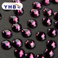 Cuentas de diamantes de imitación con parte trasera plana de cristal de Guangzhou para accesorios de blusa de saree