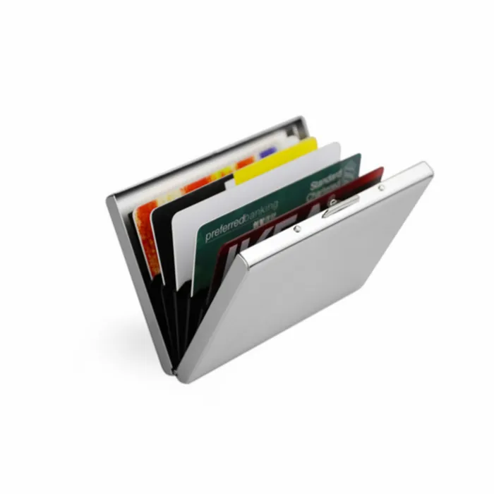 RFID Blocking Business Men Women Stainless Steel Credit ID Card Case Travel Card Wallet Metal Fancy Card Holder