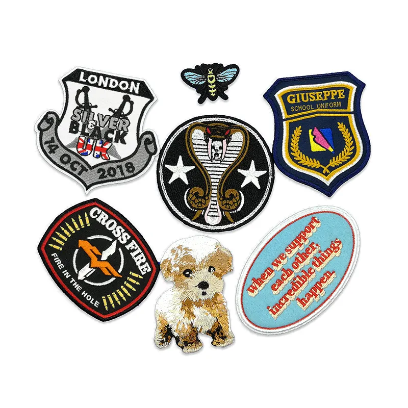 Wholesale Heat Transfer Custom Embroidered Iron on Patches