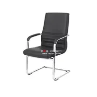 Modern siyah konferans ofis ziyaretçi bekleme tekerleksiz sandalye rahat ofis koltuğu satılık