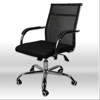 Chaise de bureau grise avec roulettes pivotantes, usine de vente en gros, chaises de conférence super bon marché, chaise de personnel de bureau
