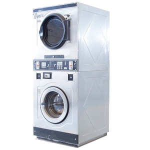Máquina de lavar comercial empilhável, 12kg, arruela e secador, moedas, máquina de lavar, preço de fábrica