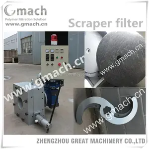 Continue polymeersmelt filter- schraper type smelten filter voor kunststof granulator