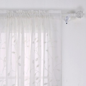 Calidad Superior hermoso bordado floral europeo sheer voile cortina - Product Image 4
