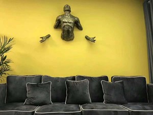 Commercio all'ingrosso a buon mercato moderno fatto a mano di buona qualità della resina artigianato parete arte decorazione statua <span class=keywords><strong>per</strong></span> la <span class=keywords><strong>casa</strong></span> interna Hotel arredamento - Product Image 6