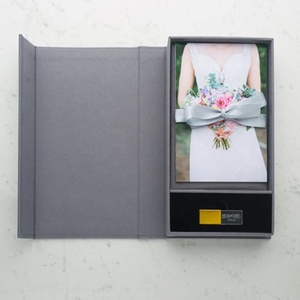 12X12 Giấy Sang Trọng Khung Ảnh Tông Hộp Ảnh Lanh Hộp Album Ảnh Với Ribbon - Product Image 3