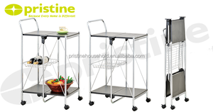 MIT Housewares Kitchen Portable Four-Wheel System Multi-Function Folding <b>Trolley</b> Home <b>Storage</b> Furniture OEM for Hand Carts - Product Image 6
