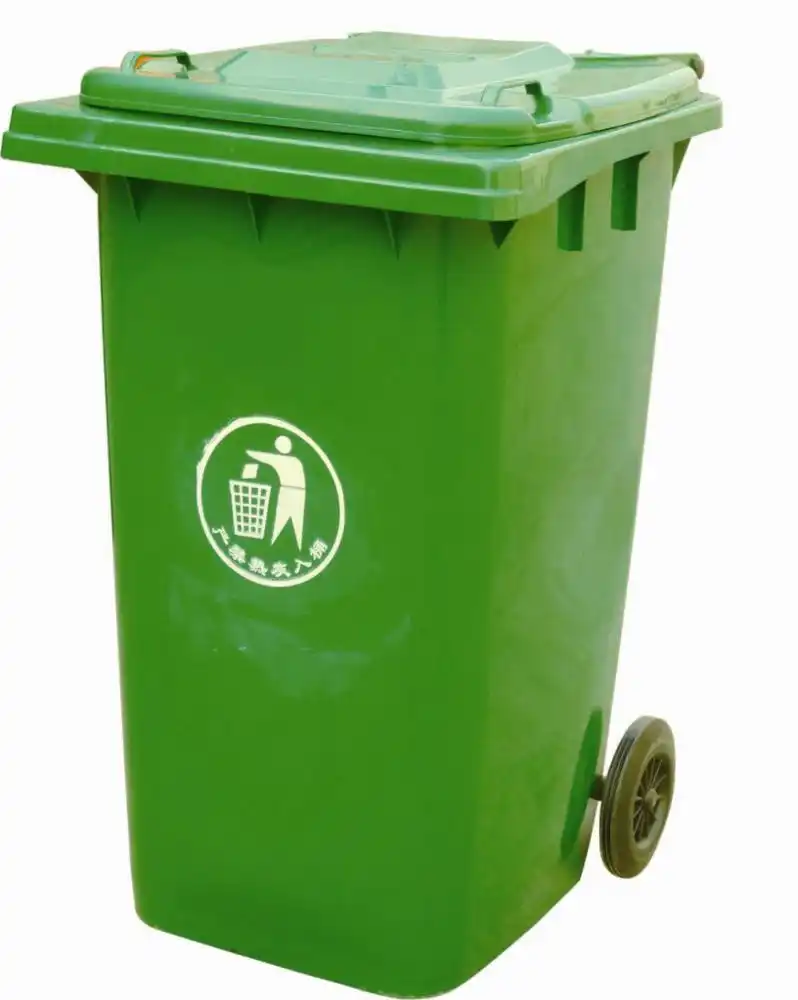 120 litre plastik tekerlekli çöp kutusu/çöp kutusu/çöp tenekesi
