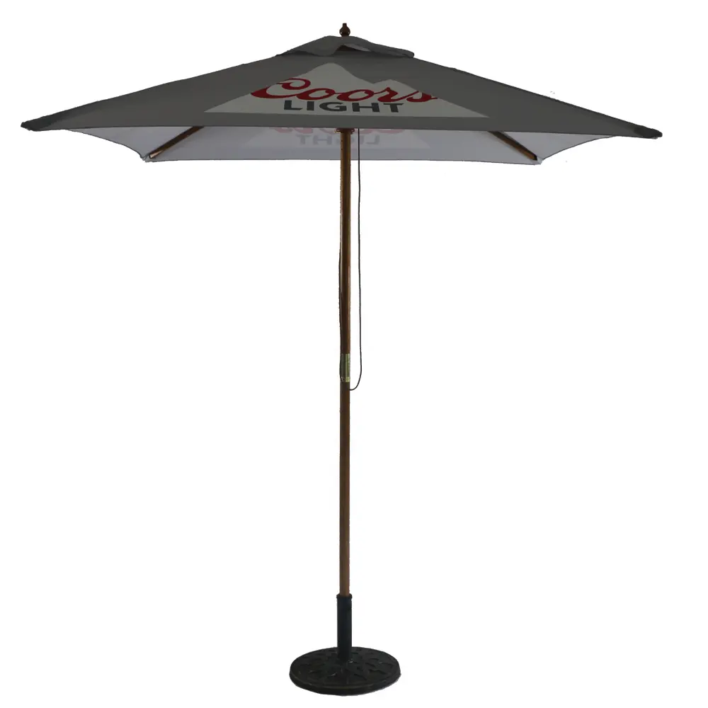 200x200 см Прямоугольный шкив открытый деревянный зонт