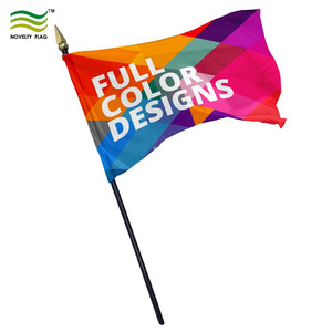 Chất Lượng Cao Polyester Cầm Tay Trắng Đỏ Rô Tùy Chỉnh Stick <span class=keywords><strong>Flags</strong></span> - Product Image 5