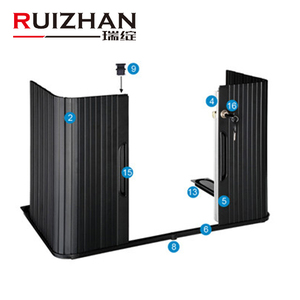 Ruizhan תריס ארון רולר ארון פלסטיק פסיס אופקית טמבור אנכי דלת - Product Image 2