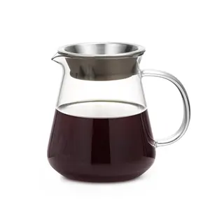 Mới Đến Trong Suốt Cao Borosilicate Cà Phê Nhà Sản Xuất Moka Nồi Đổ Hơn Cà Phê Nồi Với Nhỏ Giọt Lọc