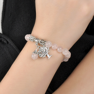 F125 Regali di San Valentino per Donne, Braccialetto in <span class=keywords><strong>Quarzo</strong></span> <span class=keywords><strong>Rosa</strong></span> Naturale - Product Image 6