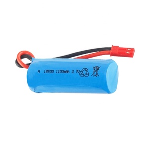 <span class=keywords><strong>18500</strong></span> 3.7V 1100MAh 15C แบตเตอรี่ Li-Ion พร้อมขั้วต่อ Jst สำหรับของเล่น FT008 H227-33 - Product Image 2