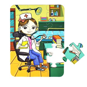 Scatola con marchio personalizzato Premium spessa bambini adulti famiglia giocattolo di piccole dimensioni Future Doctor Puzzle <span class=keywords><strong>15</strong></span> pezzi - Product Image 2
