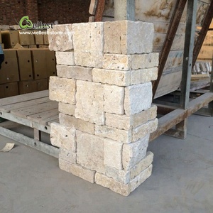 Đá Hàng Rào Tấm Tường Đá Mặt Travertine Xếp Chồng Lên Nhau Tường Bảng Gờ Đá Để Giữ Lại Tường Ốp - Product Image 1