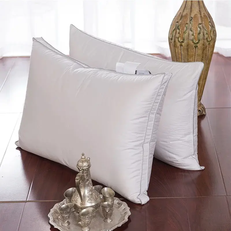 100% coton biologique Shell 30% plume d'oie/canard rempli Premium qualité taille Standard hôtel maison lit oreiller de couchage