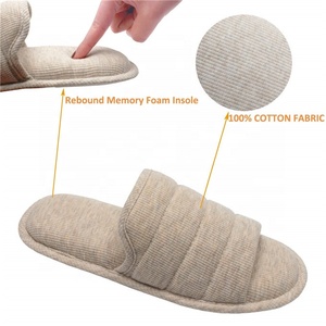 Donne di conforto Open Toe Cotone Organico Gomma Piuma di Memoria di <span class=keywords><strong>Casa</strong></span> Pistoni Dell'interno - Product Image 2
