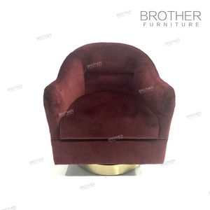 Vente en gros en ligne, salon, hôtel, tissu en velours unique, fauteuil pivotant, accent moderne, chaise de canapé