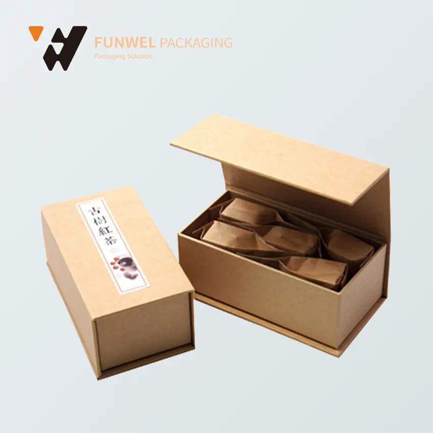 Kunden spezifische Teebeutel Papier verpackungs box, Packpapier-Tee kiste