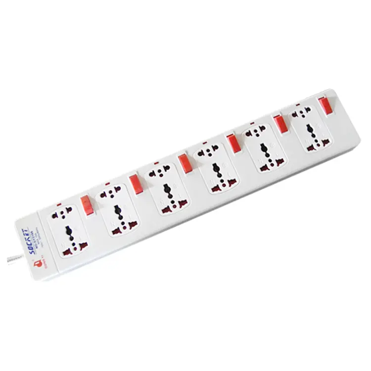 Plug Socket Multi Outlet Power Strip Outlet Extension Socket With Six Switch