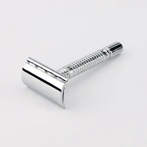 High quality safety razor metal handle double edge shaving razor for men