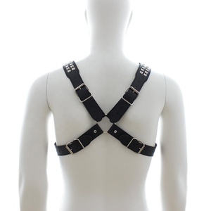 Sabuk mainan seks pria pengikat kulit <span class=keywords><strong>Harness</strong></span> dengan tali bahu pakaian Fetish untuk dada Gay - Product Image 6