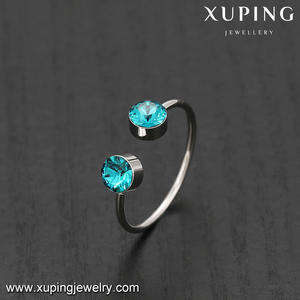 14529 Xuping haute qualité Swarovski bague ouvert ravissante avec deux diamants pour les femmes - Product Image 3