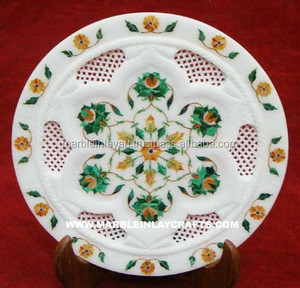 Placas de trabajo hechas a mano de mármol blanco - Product Image 1